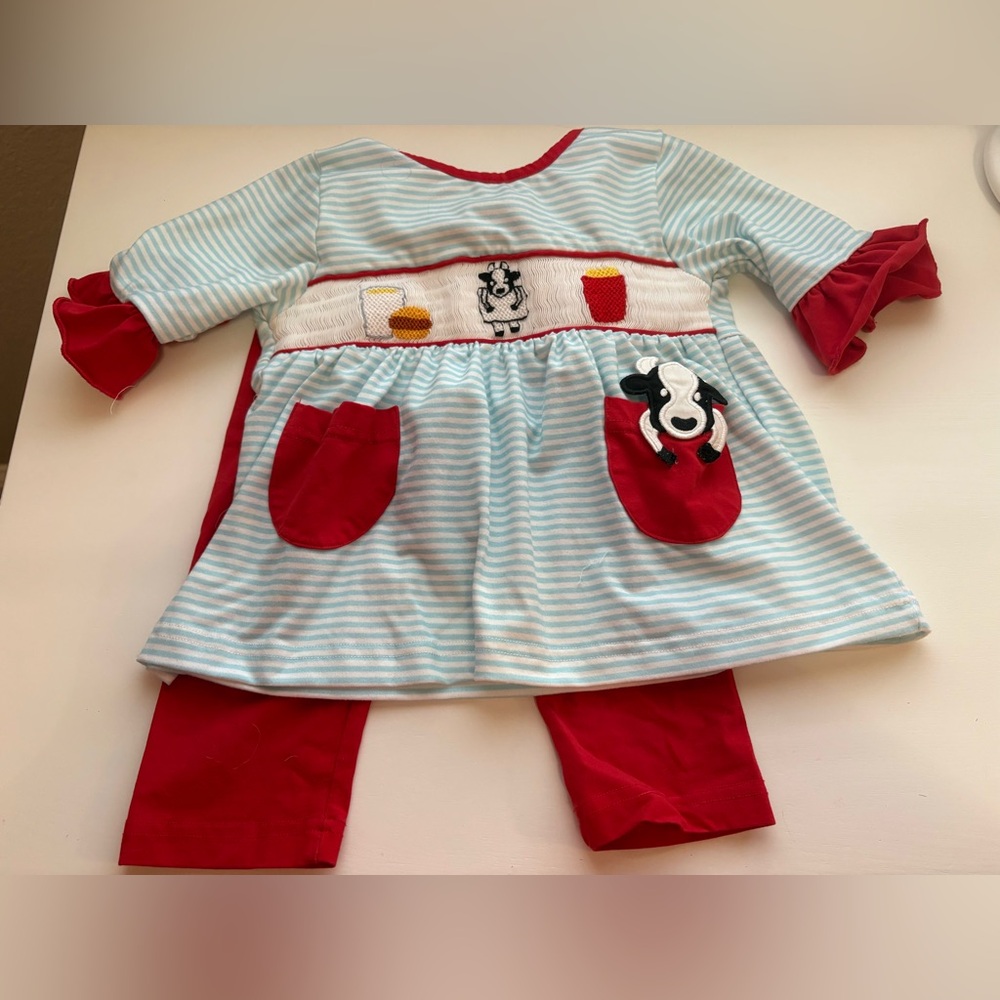 12M Busy Bee Smocks Chick-fil-A pant set